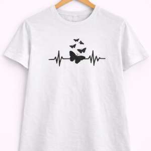 Butterfly Heartbeat Half Sleeve T-Shirt
