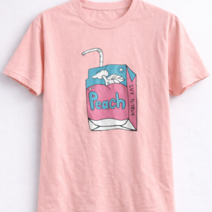 Cute Peach Drink Print Tee