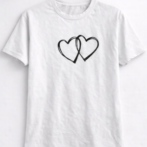 Double Heart Minimal T-Shirt