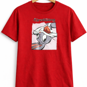 Cartoon Patch Graphic Half Sleeve T-Shirt