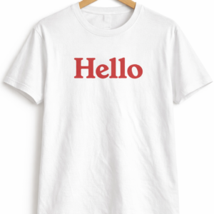 Hello Classic Text Half Sleeve T-Shirt