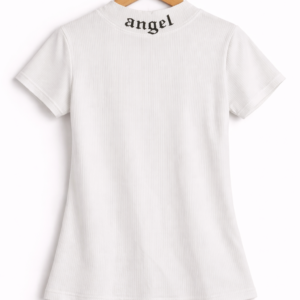 Angel Ribbed Mock Neck Top