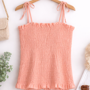 Blush Smocked Spaghetti Strap Top
