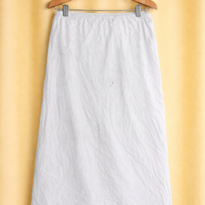 Women’s Solid White Cotton Maxi Skirt