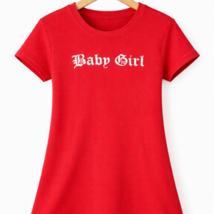 Red “Baby Girl” Graphic Tee