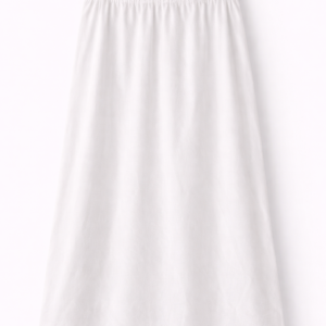 Pure White Elastic Waist Maxi Skirt