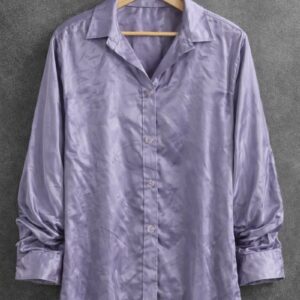 Lavender Satin Classic Shirt