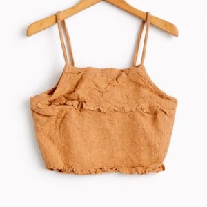 Textured Smocked Crop Top