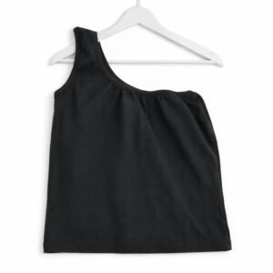 Midnight One-Shoulder Rib Top
