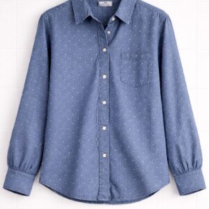 Blue Polka Dot Casual Shirt