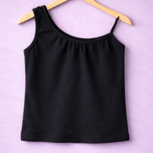 Women’s One Shoulder Ribbed Crop Top