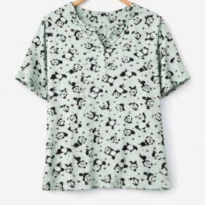 Cute Panda Print Night Dress