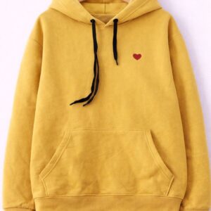 Little Heart Mustard Hoodie