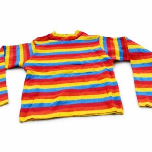 Rainbow Stripe Full Sleeve Crop Top