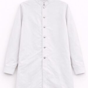 Classic White Buttoned Kurta (Longline)