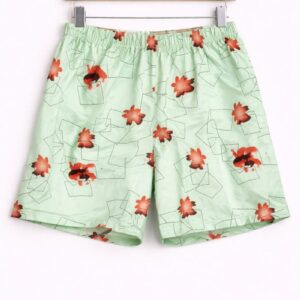 Mint Floral Lounge Shorts