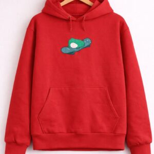 Red Lily Embroidered Hoodie