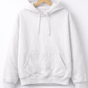 Classic White Solid Hoodie