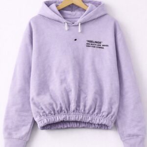 Feelings Lavender Cropped Hoodie