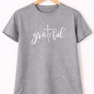 Grateful Script Grey Tee