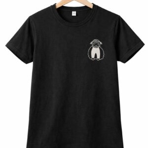 Black Minimal Sheep Graphic T-Shirt