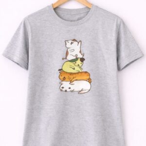 Cute Animal Stack Graphic T-Shirt