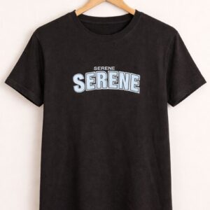 Serene Classic Black Printed T-Shirt