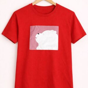 Cute Bear Graphic Red T-Shirt