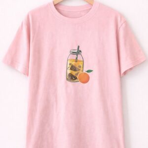 Peach Drink Graphic T-Shirt