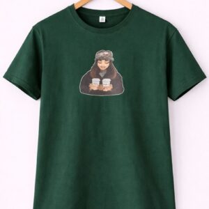 Coffee Break Graphic T-Shirt – Forest Green