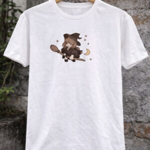 Cute Witch Girl Graphic T-Shirt