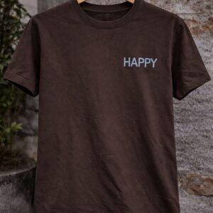 HAPPY Minimal Text T-Shirt
