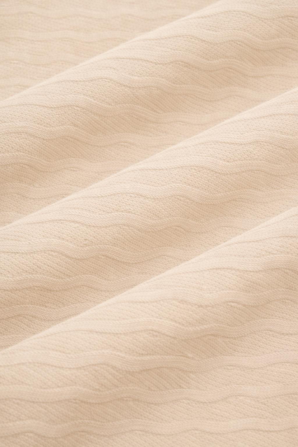 Premium Wave Texture Polo Ivory White - Image 4