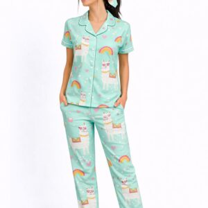 Cute Llama Pajama Set