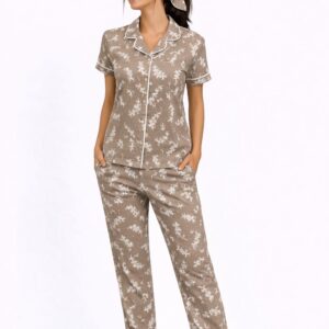 Latte Leaf Pajama Set