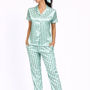 Seafoam Satin Pajama Set