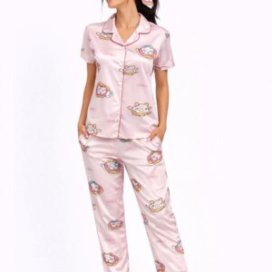 Blush Cutie Satin Pajama Set